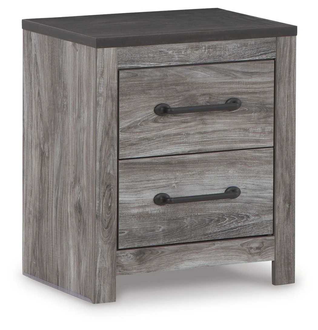 Bronyan - Two Drawer Night Stand - Dark Gray