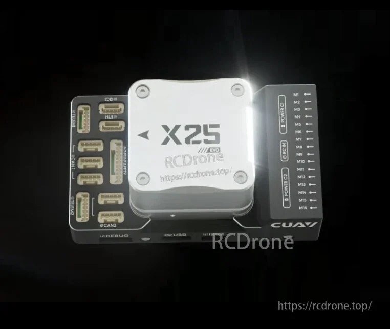 CUAV X25 EVO Autopilot Flight Controller - STM32H7, Triple IMU, Dual Baro, RM3100, CAN, 16 PWM, PX4/ArduPilot