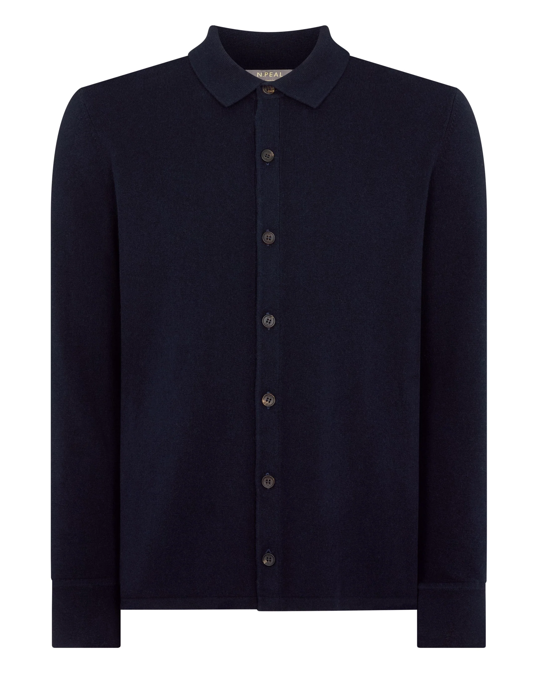 Men's Putney Cashmere Polo Shirt Navy Blue