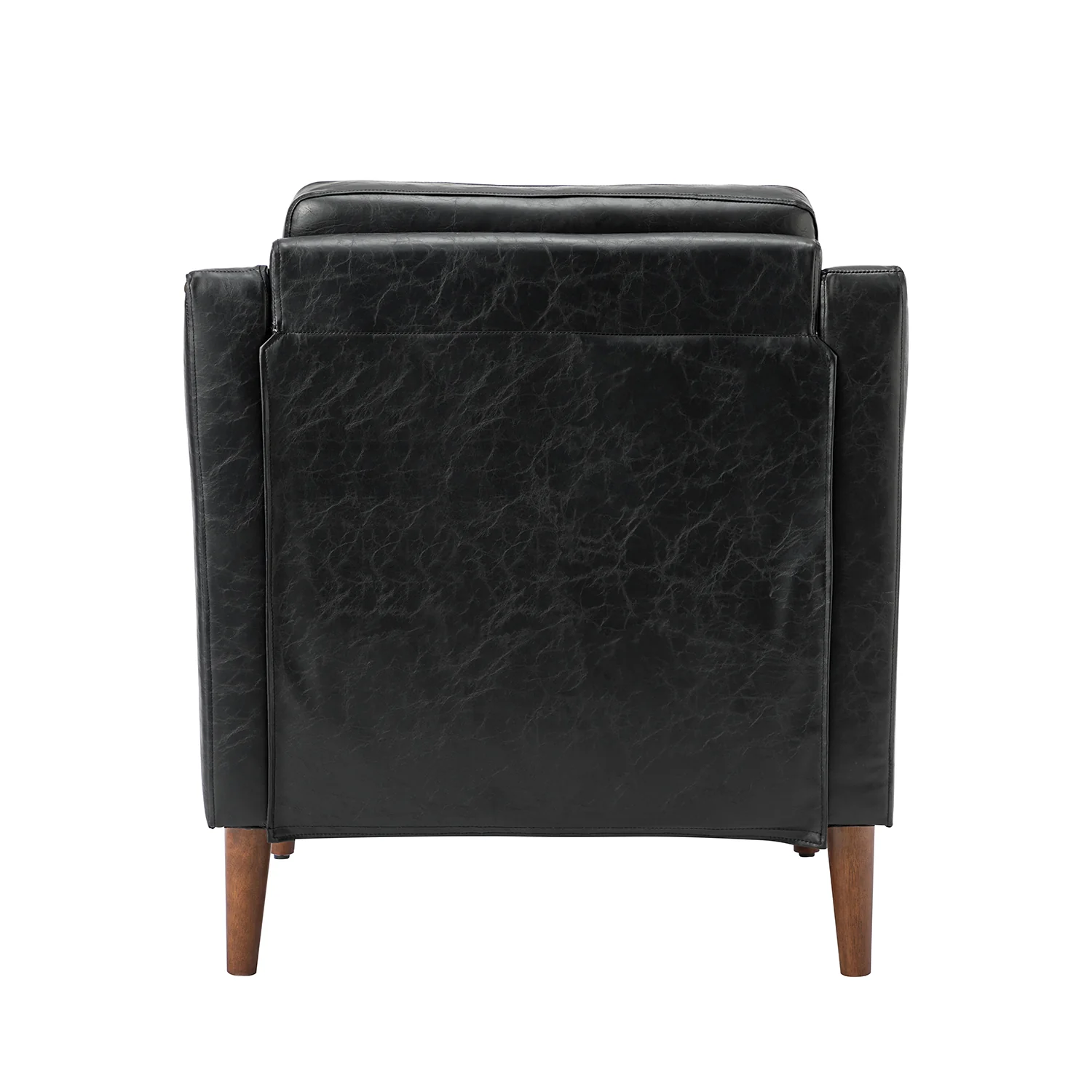 Bonita Vegan Leather Armchair in Black
