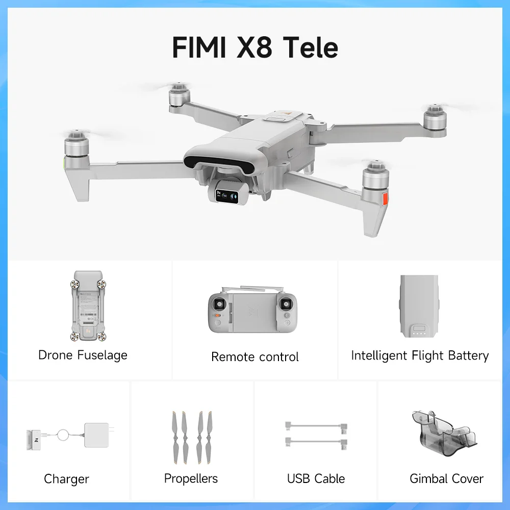 FIMI X8 Pro Drone - 15KM Range 4K 3-axis Gimbal camera Obstacle Sensing GPS Drone