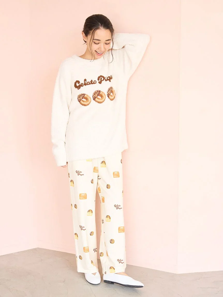 Donut Print Long Pants