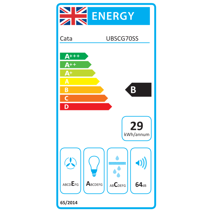 Culina CATAUBSCG70SS 220V Range Hood – 30 Inch 70 cm