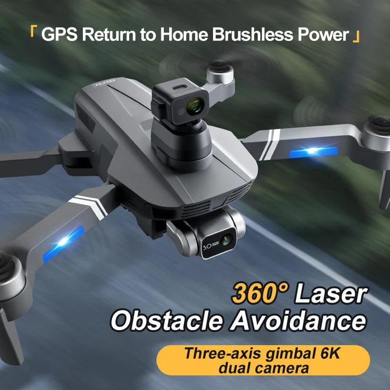 F4S Drone -  6K HD ESC Camera GPS WIFI FPV Brushless  Obstacle Avoidance Four Axis Foldable Remote Control Helicopter Toy Boy Professional Camera Drone