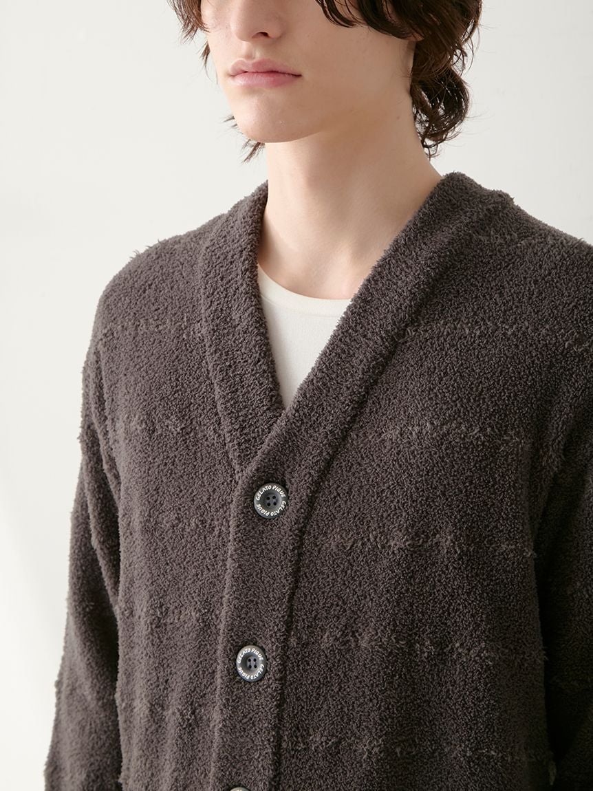 Night & Sweets MENS Baby Moco Pique Logo Jacquard Cardigan
