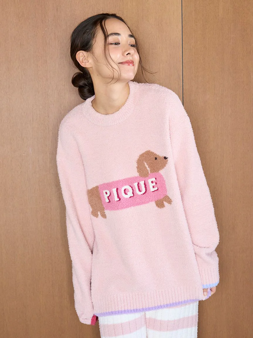 Baby Moco Dachshund Jacquard Pullover