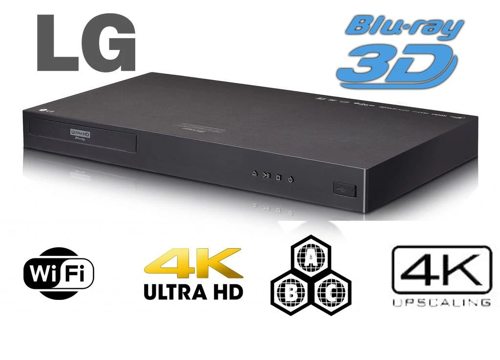 LG UBKM9 4K Region Free Smart WiFi UHD 4K Ultra HD Blu-ray & DVD Player Multi Region 3D Dolby Vision HDR & 6Ft Dynastar HDMI Cable Bundle