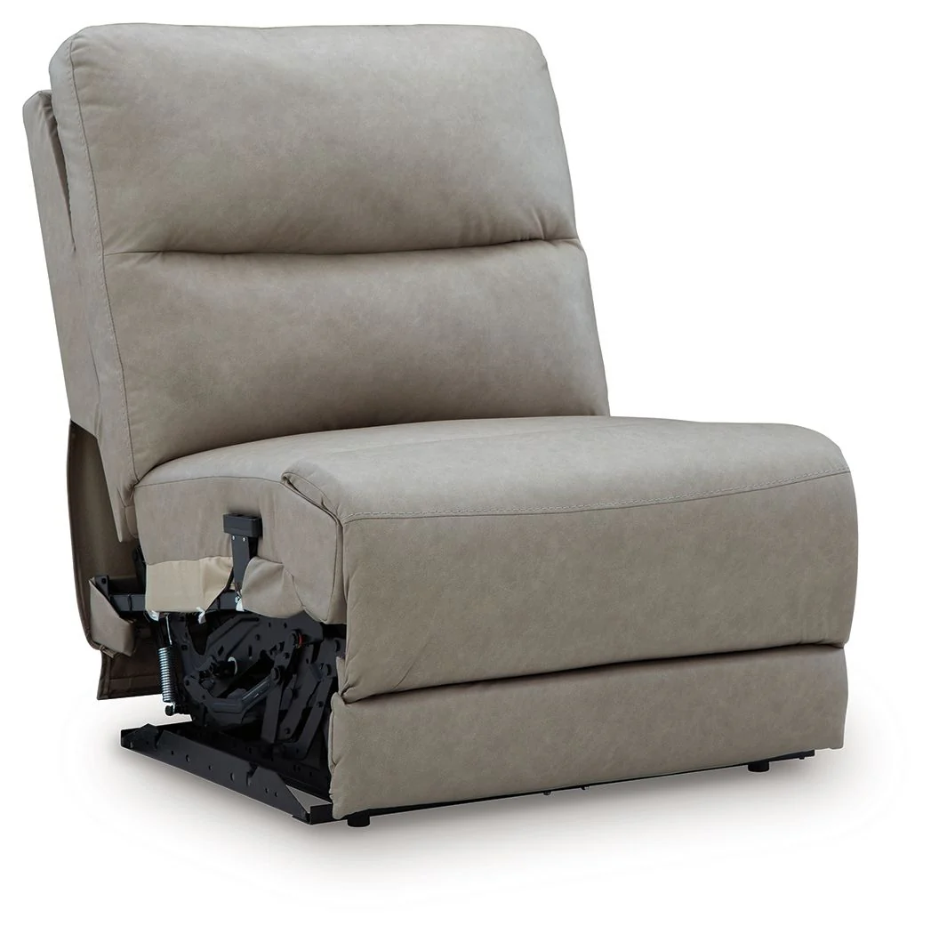 Narwhal Place - Power Armless Recliner With Adjustable Headrest - Pebble