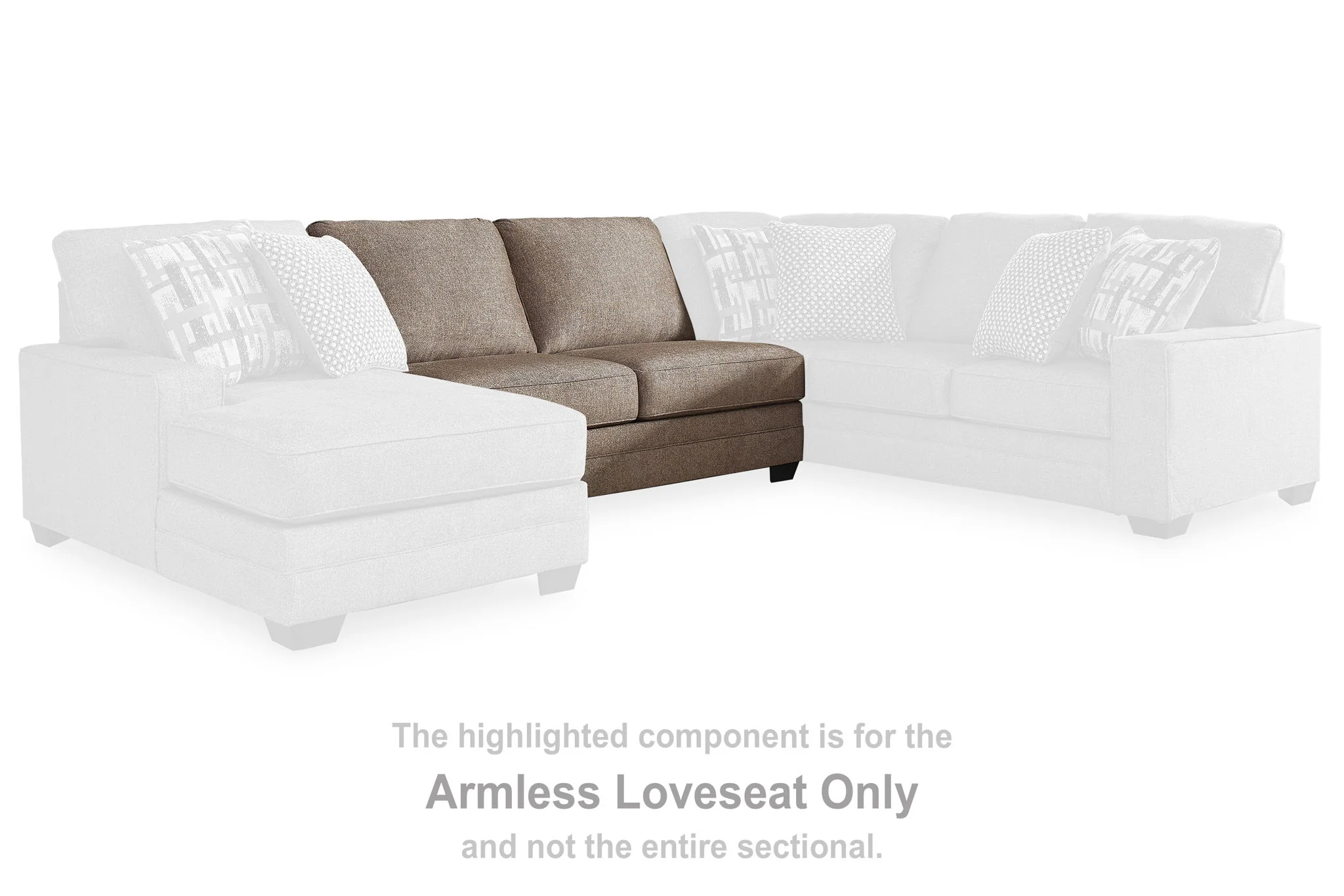 Cannonbrook - Armless Loveseat - Nutmeg