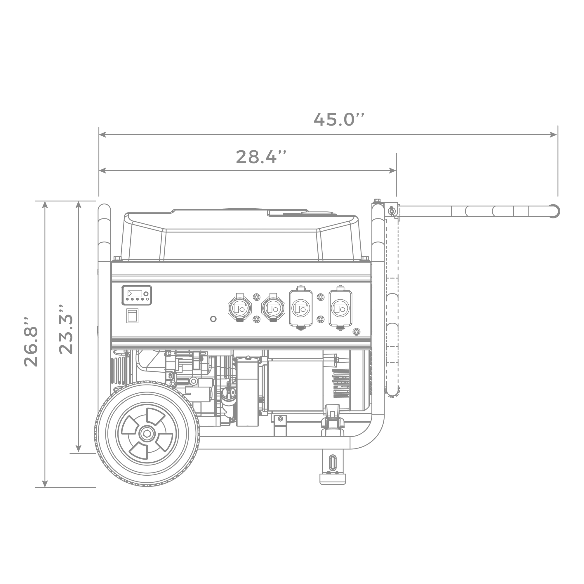 Gas Portable Generator 8375W Recoil Start 120/240V With CO Alert