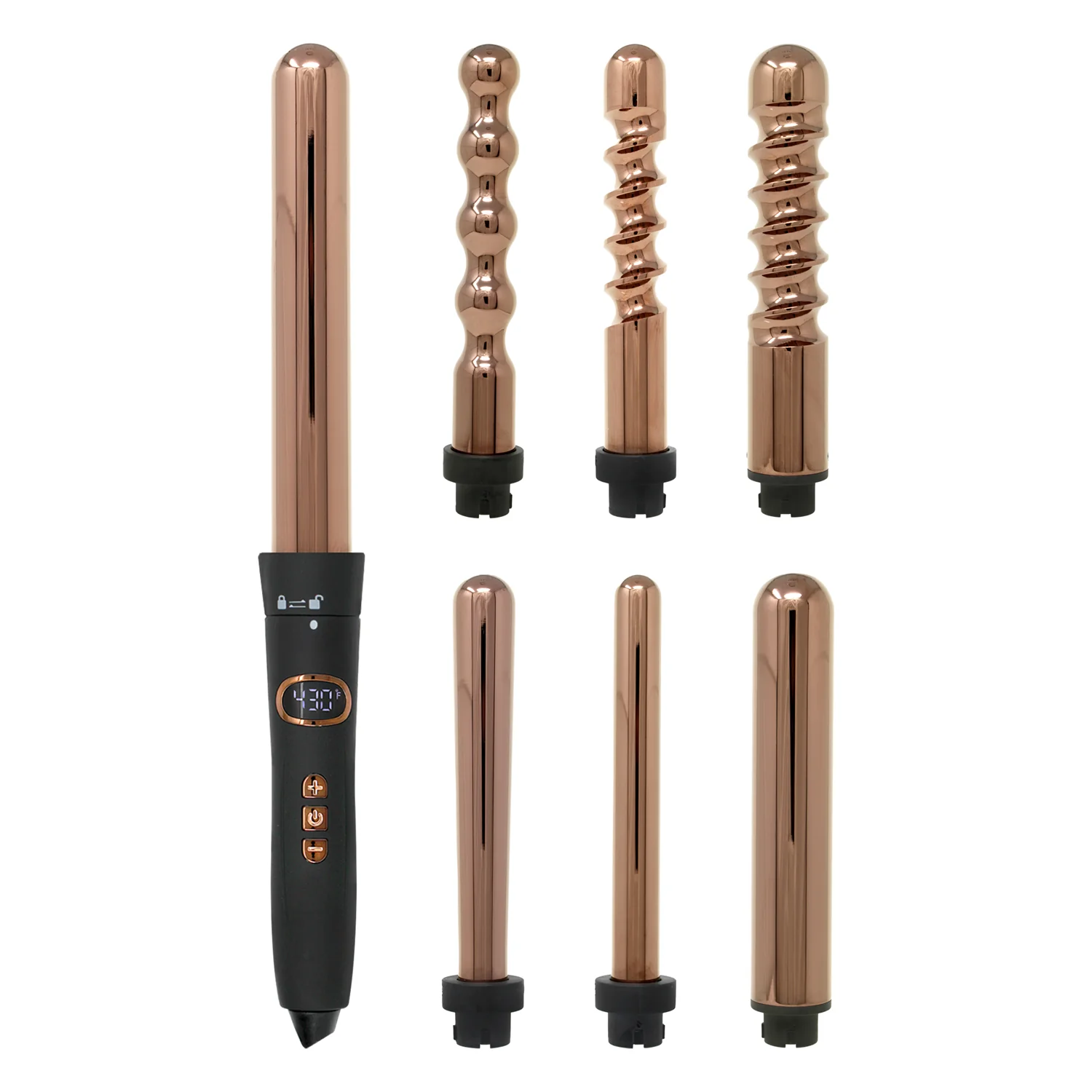 Glam Curl 7-in-1 Titanium Hair Curling Wand