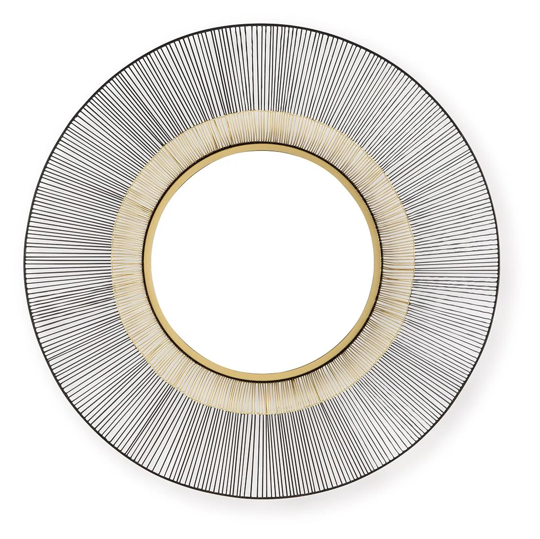 Dallmen - Accent Mirror - Black / Gold Finish