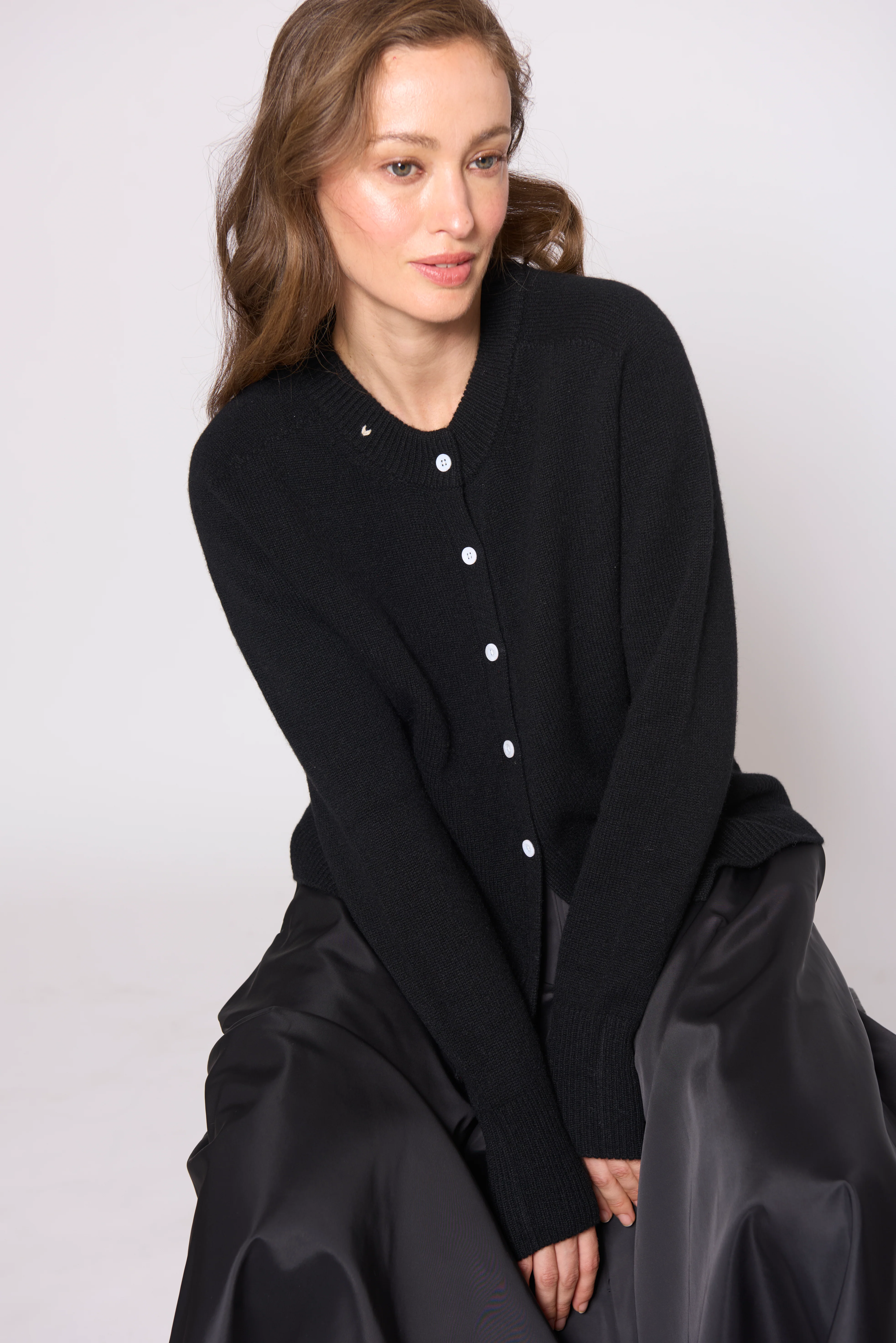 The Button Cardigan - Black