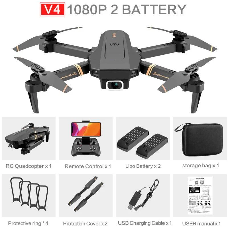 4DRC V4 RC drone - 4k WIFI live video FPV 4K/1080P drones with HD 4k Wide Angle profesional Camera quadrocopter dron TOYs