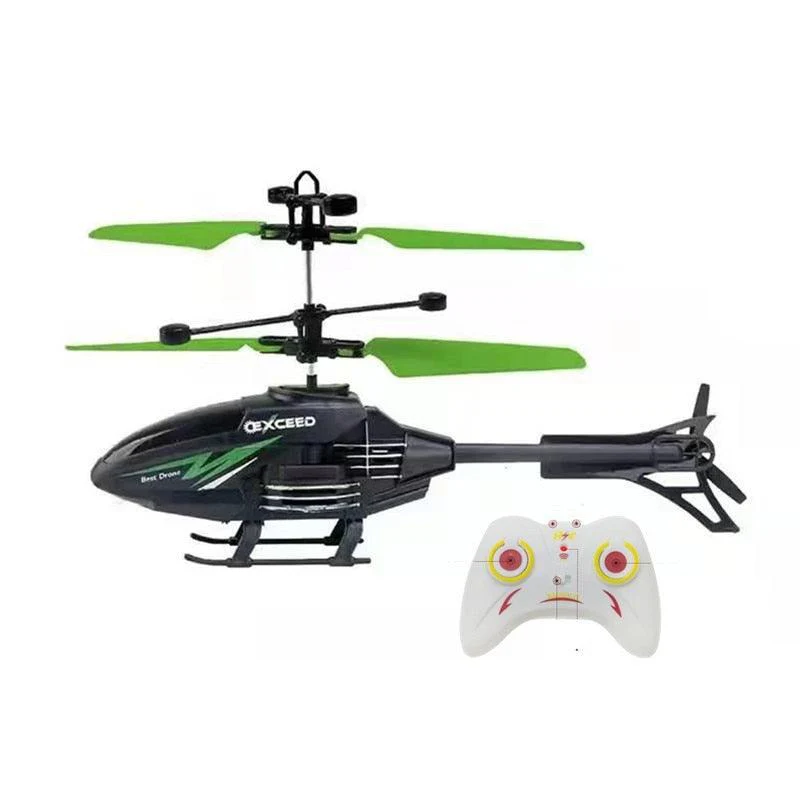 CY387 RC Helicopter - Two-Channel Suspension RC Helicopter Drop-resistant Induction Suspension Aircraft Charging Light Aircraft Kids Toy Gift for Kid