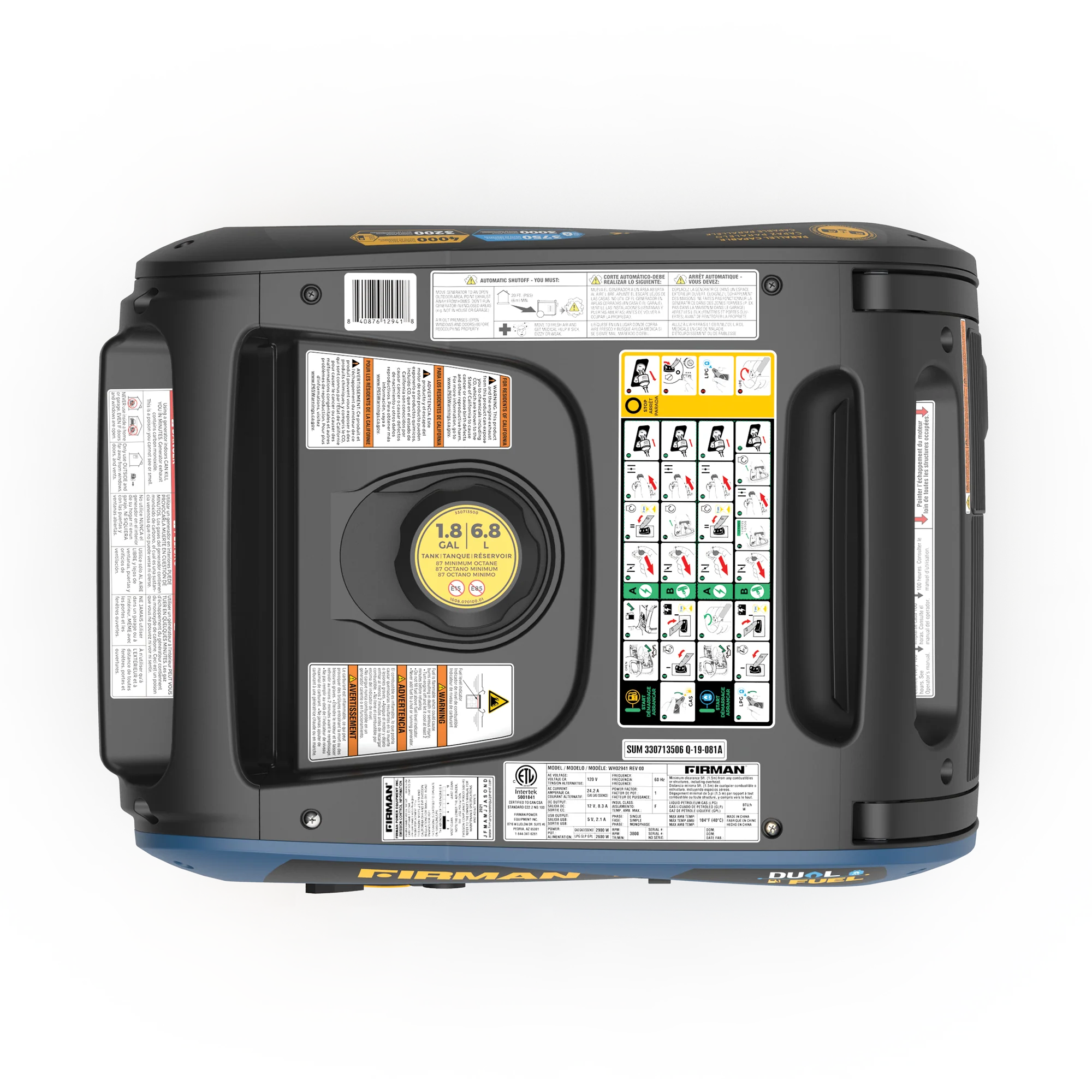 Refurbished Dual Fuel Inverter 4000W W/ Electric Start