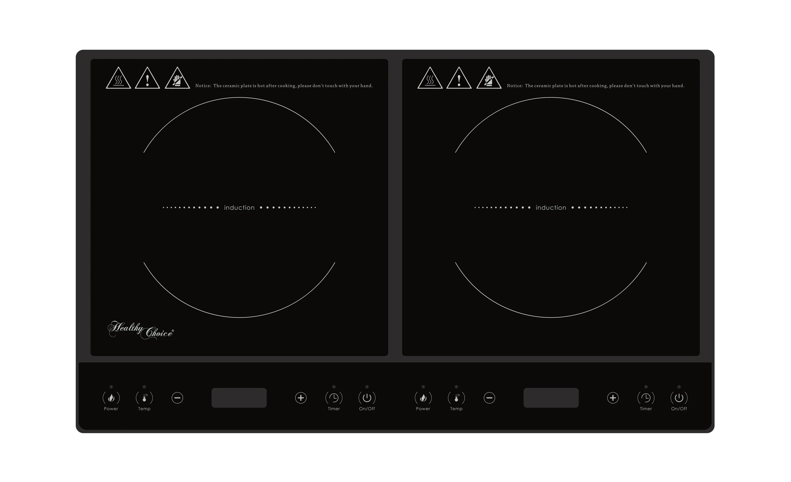 Double Induction Cooker w/ 2 Plates, 240°C, 1000- 1400W