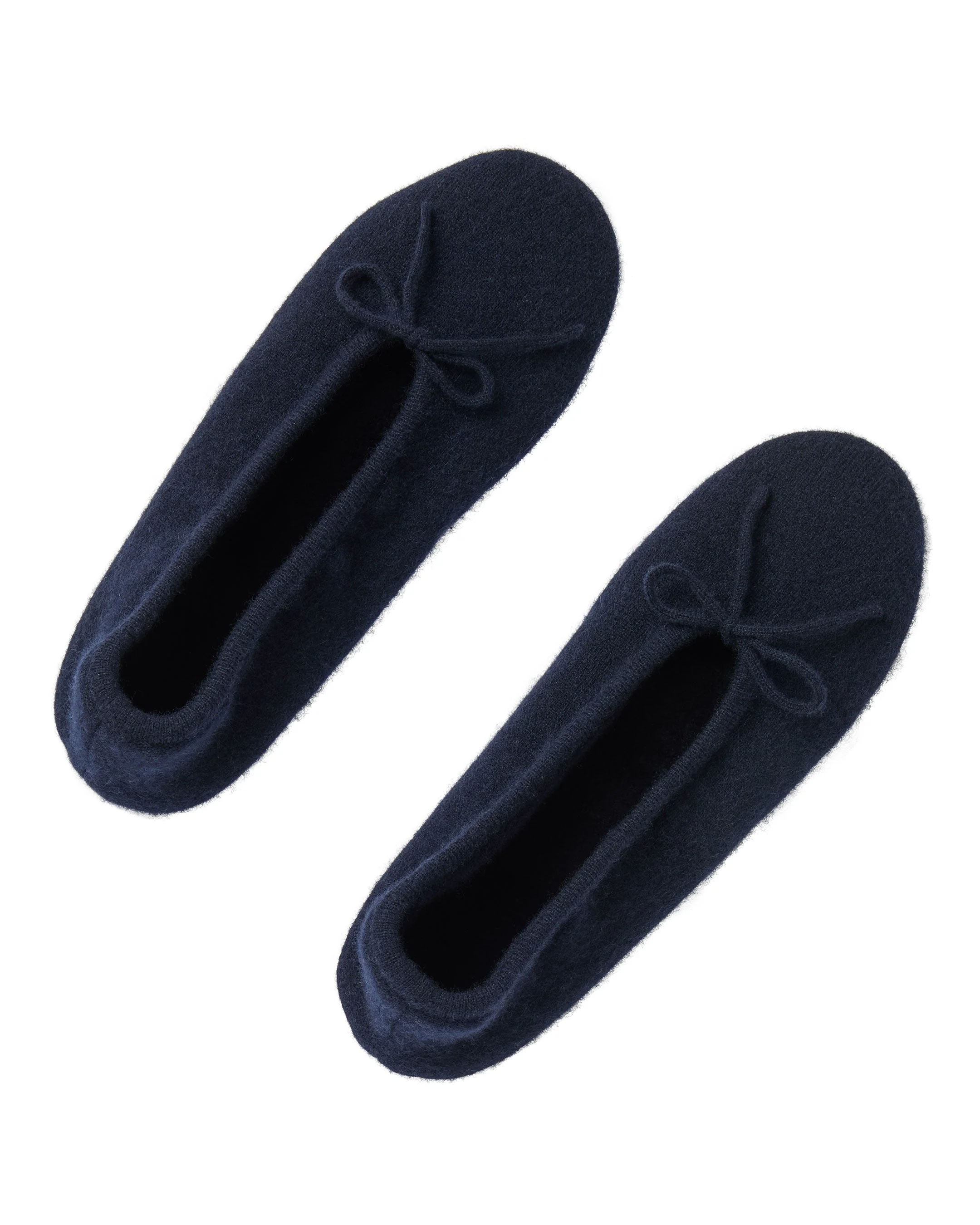 Women's Fur Lined Cashmere Slippers Navy Blue