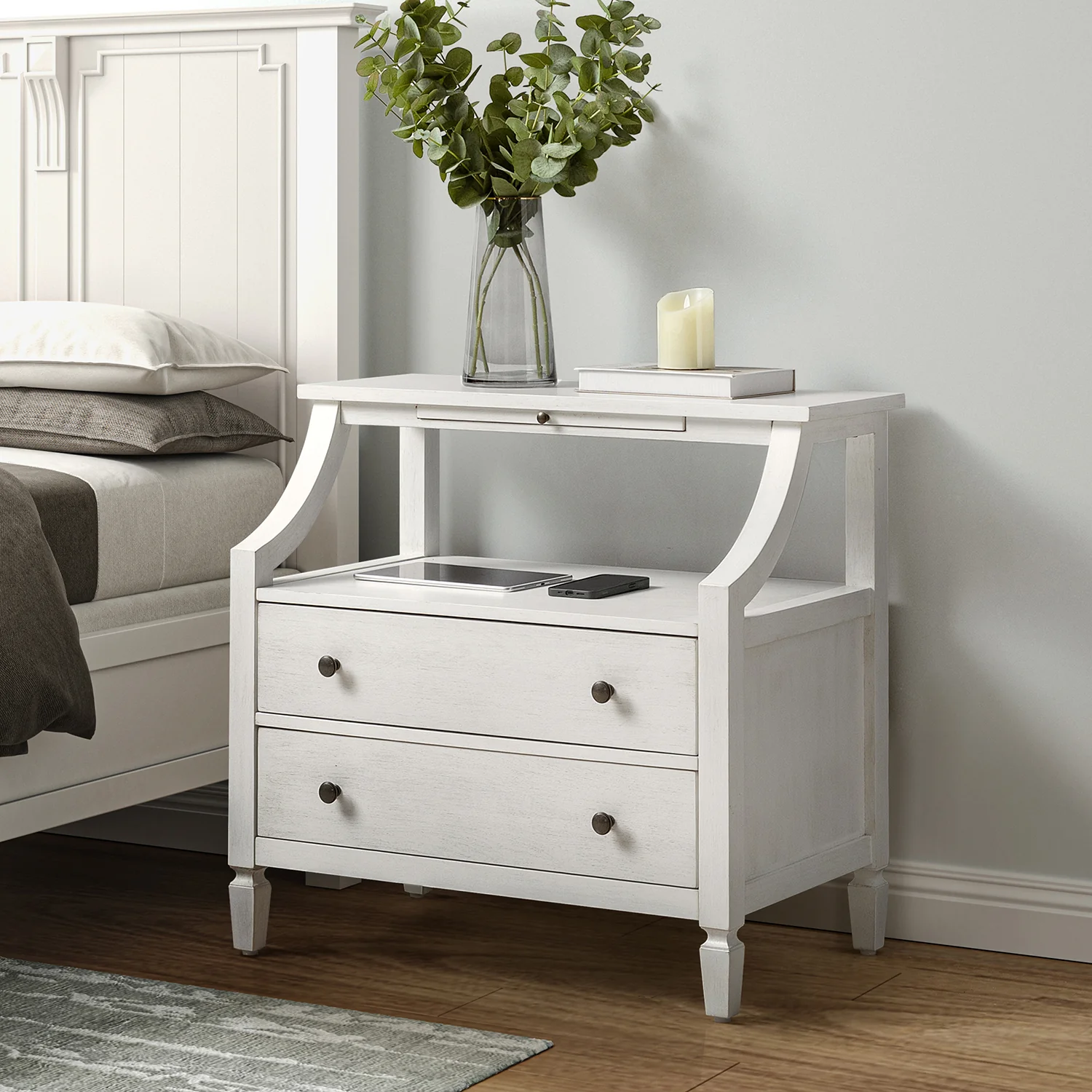 Bernadette Nightstand in White