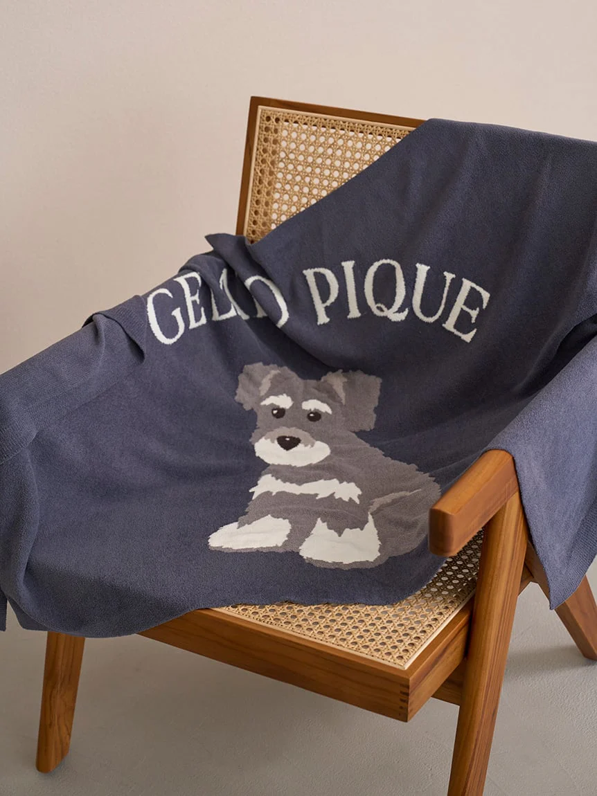 Schnauzer Airy Moco Jacquard Blanket