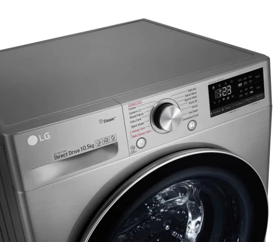 LG 220 volts Washer F4V5RYP2T 10.5 KG with Steam and Direct drive 220v 240 volts 50 hz