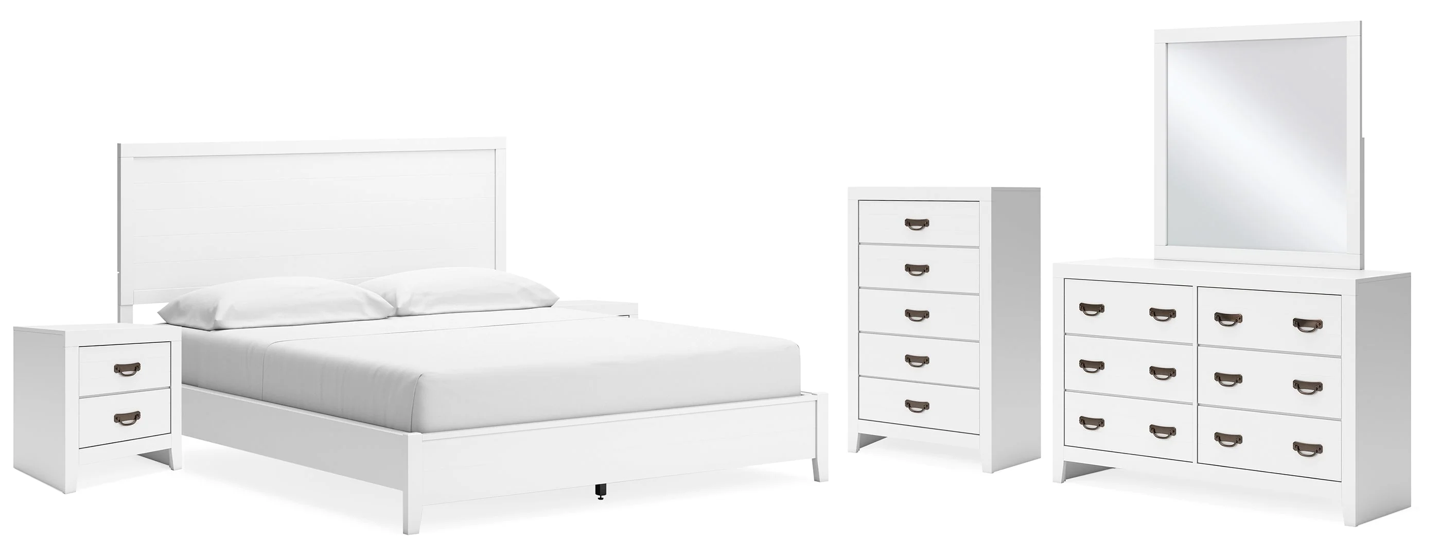 Binterglen White Panel Bedroom Set