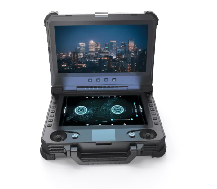 CHINOWING T40 Dual Screen Ground Station, i7, 13.3in + 12.1in high-bright, VM21 networking, dual SBUS, IP53