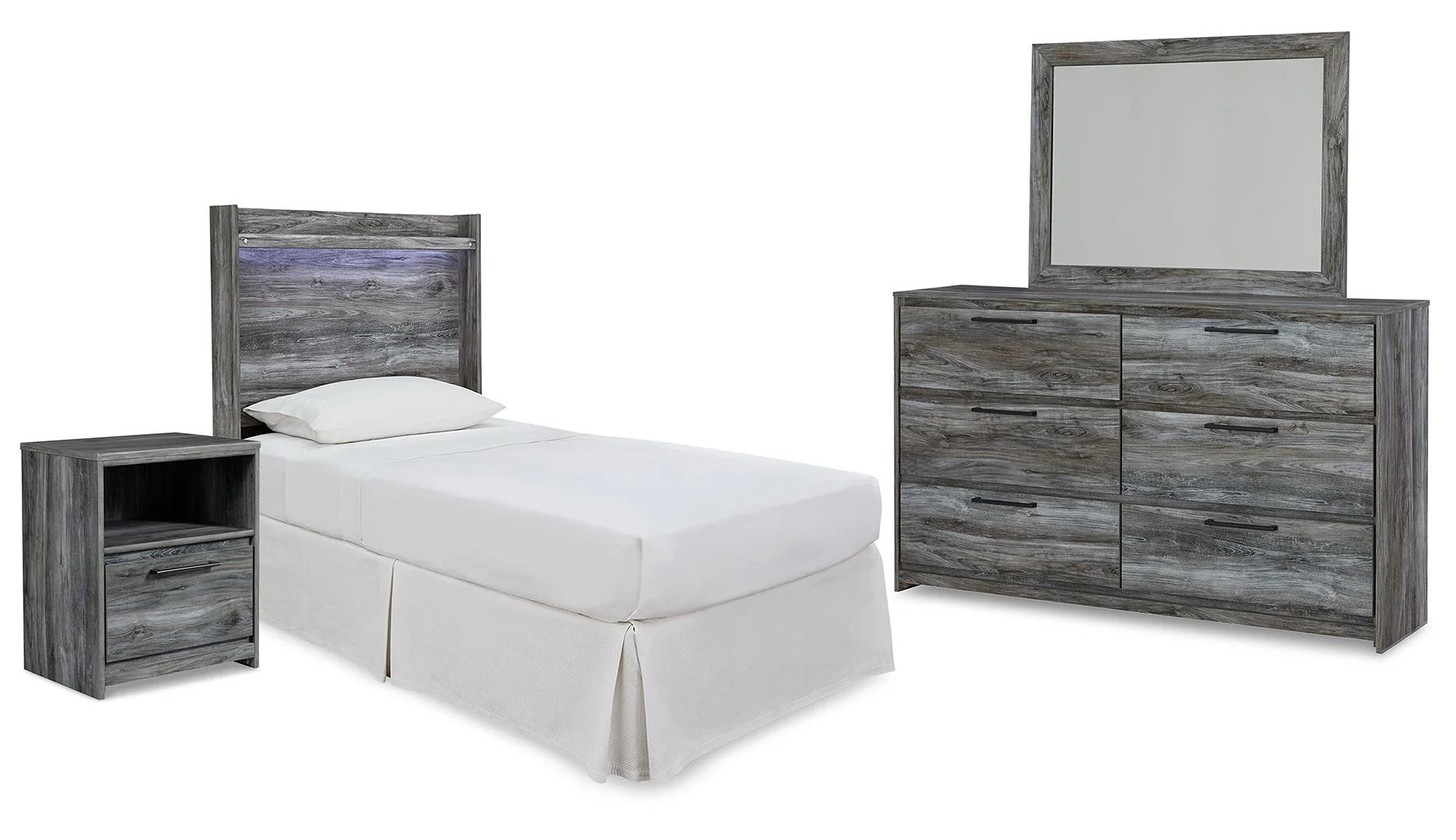 Baystorm Grey Panel Bedroom Set