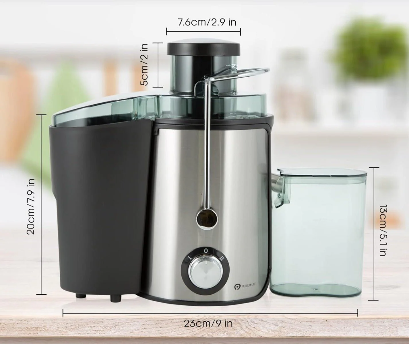 Puremate PM302 Juicer Whole Fruit & Vegetable Juice Extractor 1000 w Stainless Steel Juicer 220v 240 volts 50 hz PM353220v