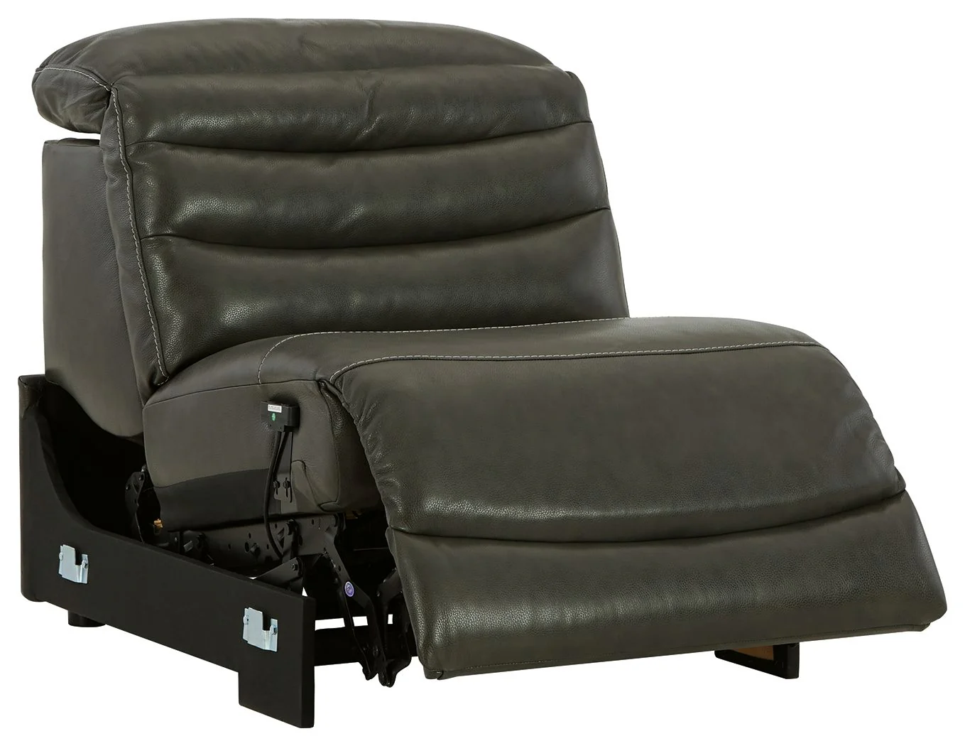 Center Line - PWR Armless REC w/Adj Headrest - Dark Gray