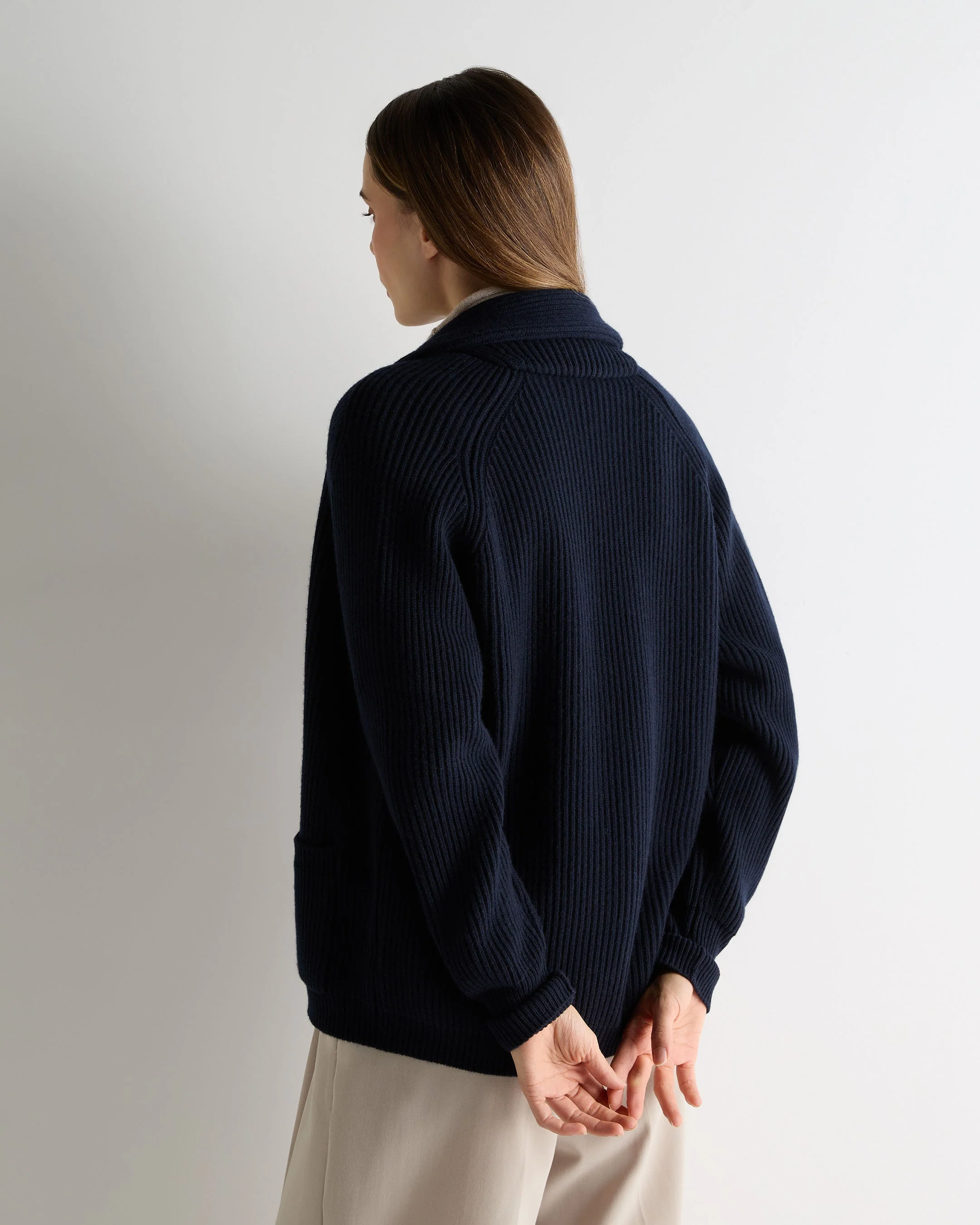 Women's Kensington Cashmere Cardigan Navy Blue