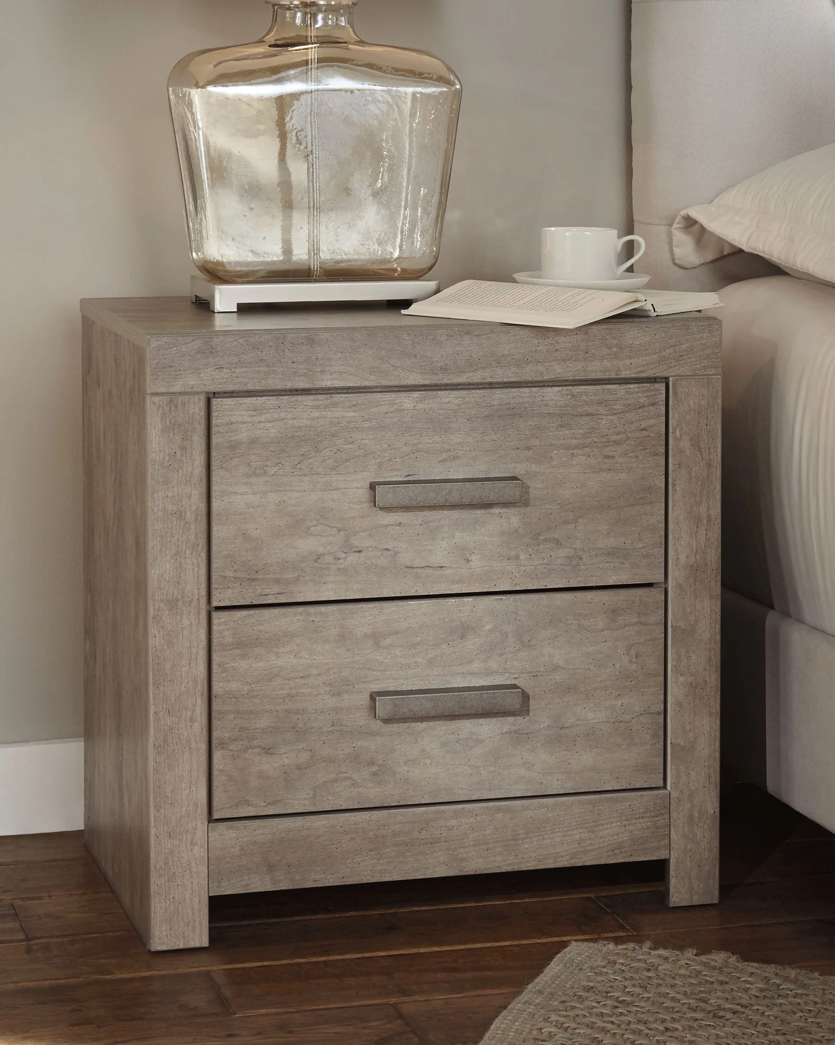 Culverbach - Two Drawer Night Stand - Gray