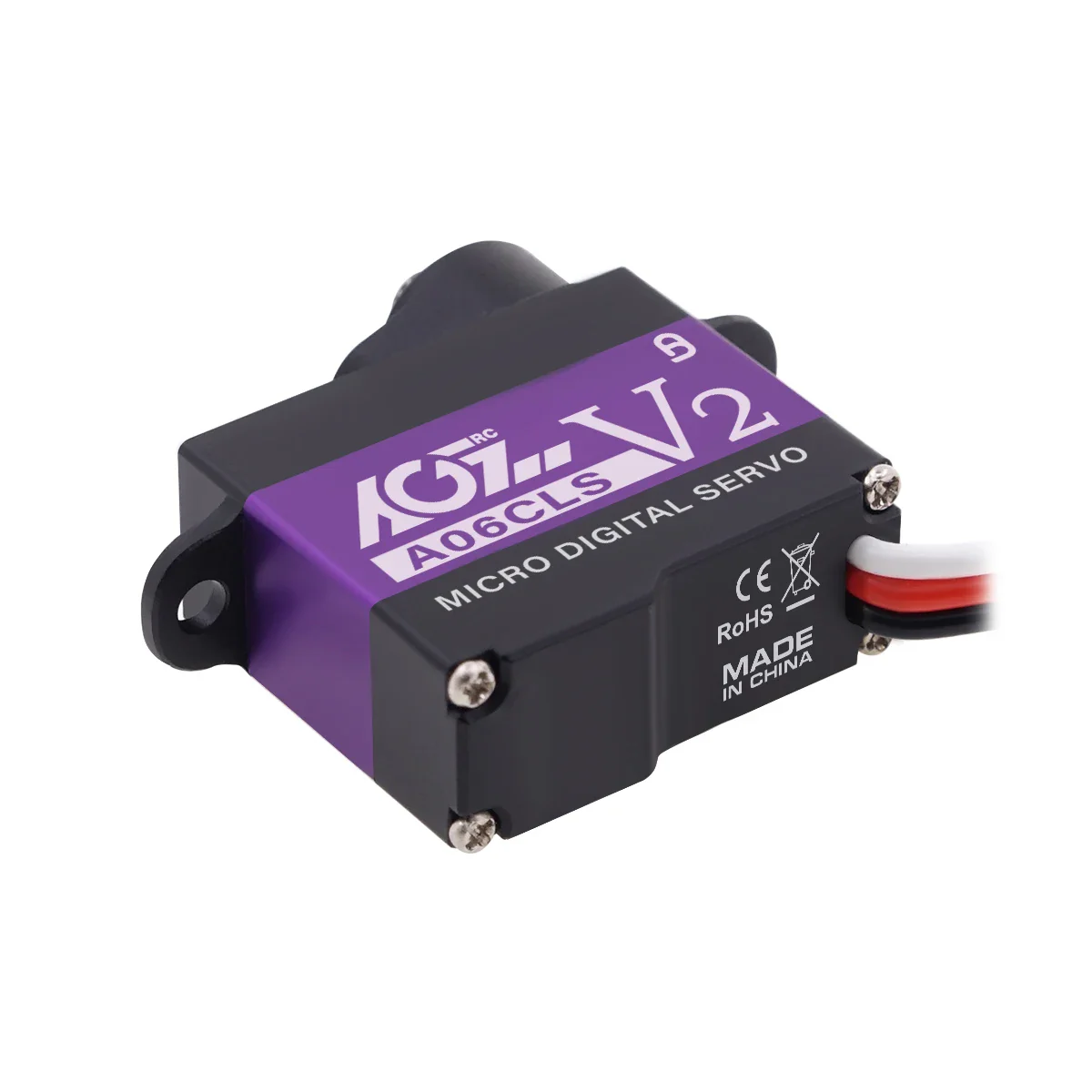 AGFRC A06CLS V2 -  3.0KG 0.052Sec  CNC 20T HV 7g Titanium Gear Super Fast Programmable Micro Servo for Mini Car GLR GLA MRZ Airplane