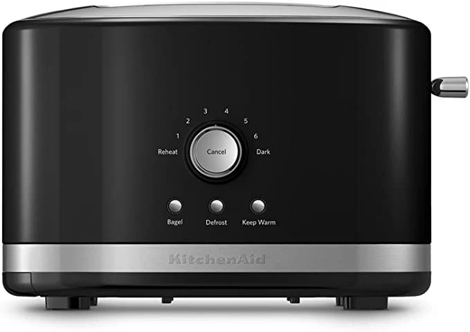 KitchenAid 220 volt 5KMT2116 Wide slot 2 slice Toaster 220v 240 volts Onyx Black color 5KMT2116OB