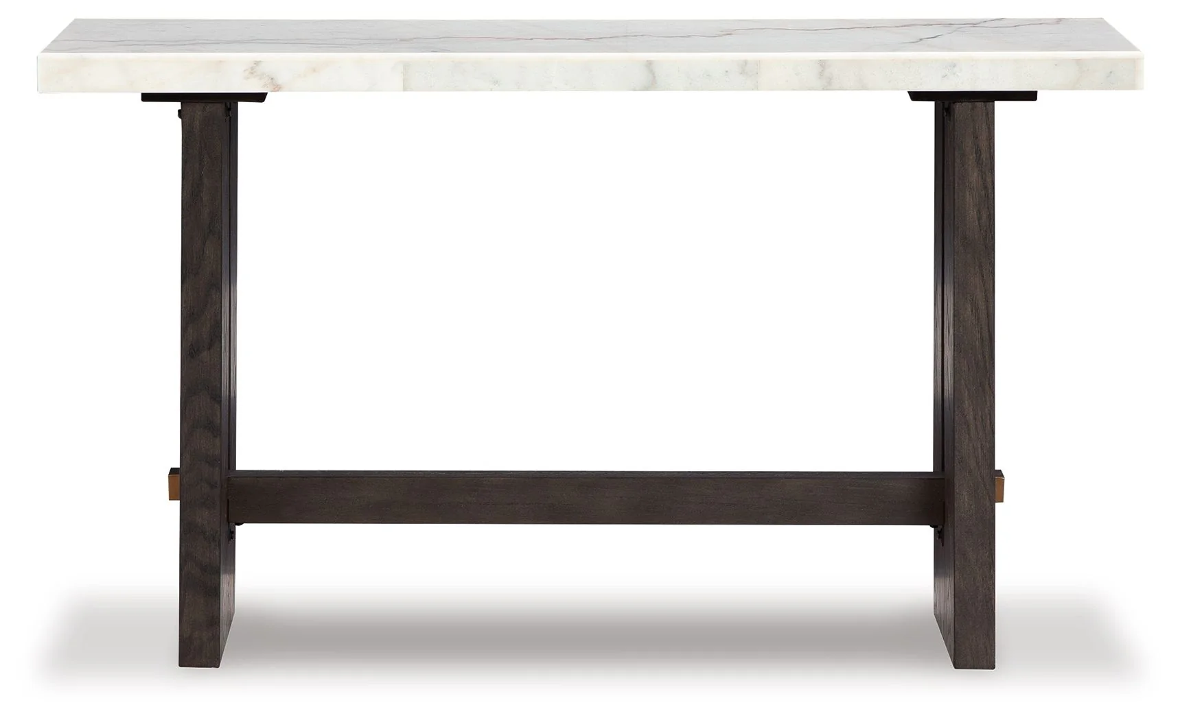 Burkhaus - Sofa Table - White / Dark Brown
