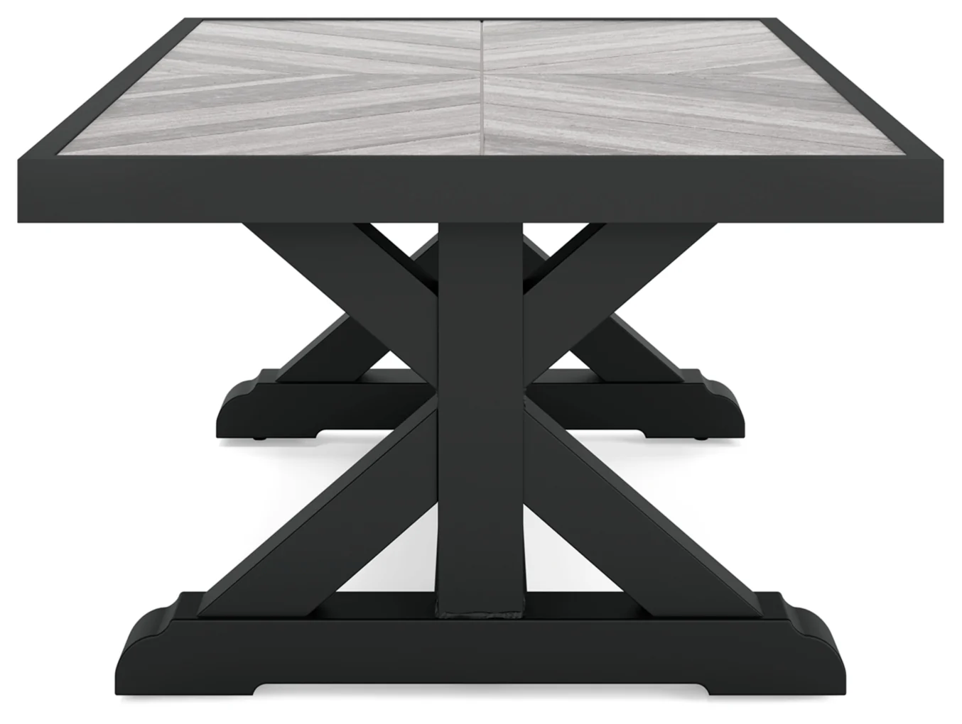 Beachcroft RECT Dining Table w/UMB OPT