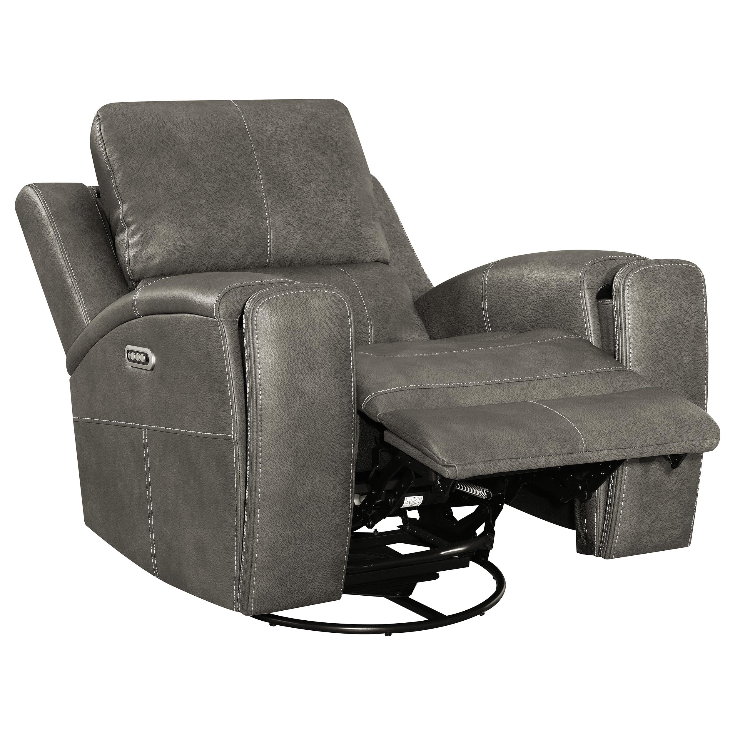 Brickston Triple Power Reclining Sofa Set Charcoal