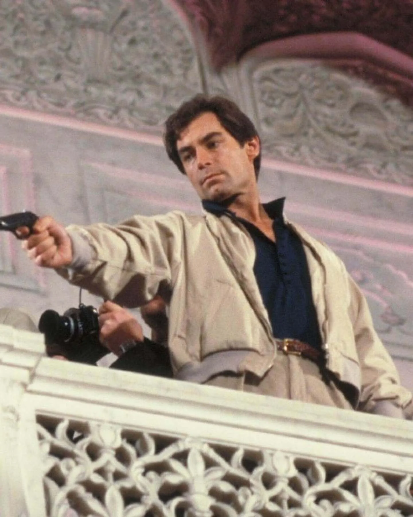 007 5 Button Cashmere Polo Shirt Navy Blue