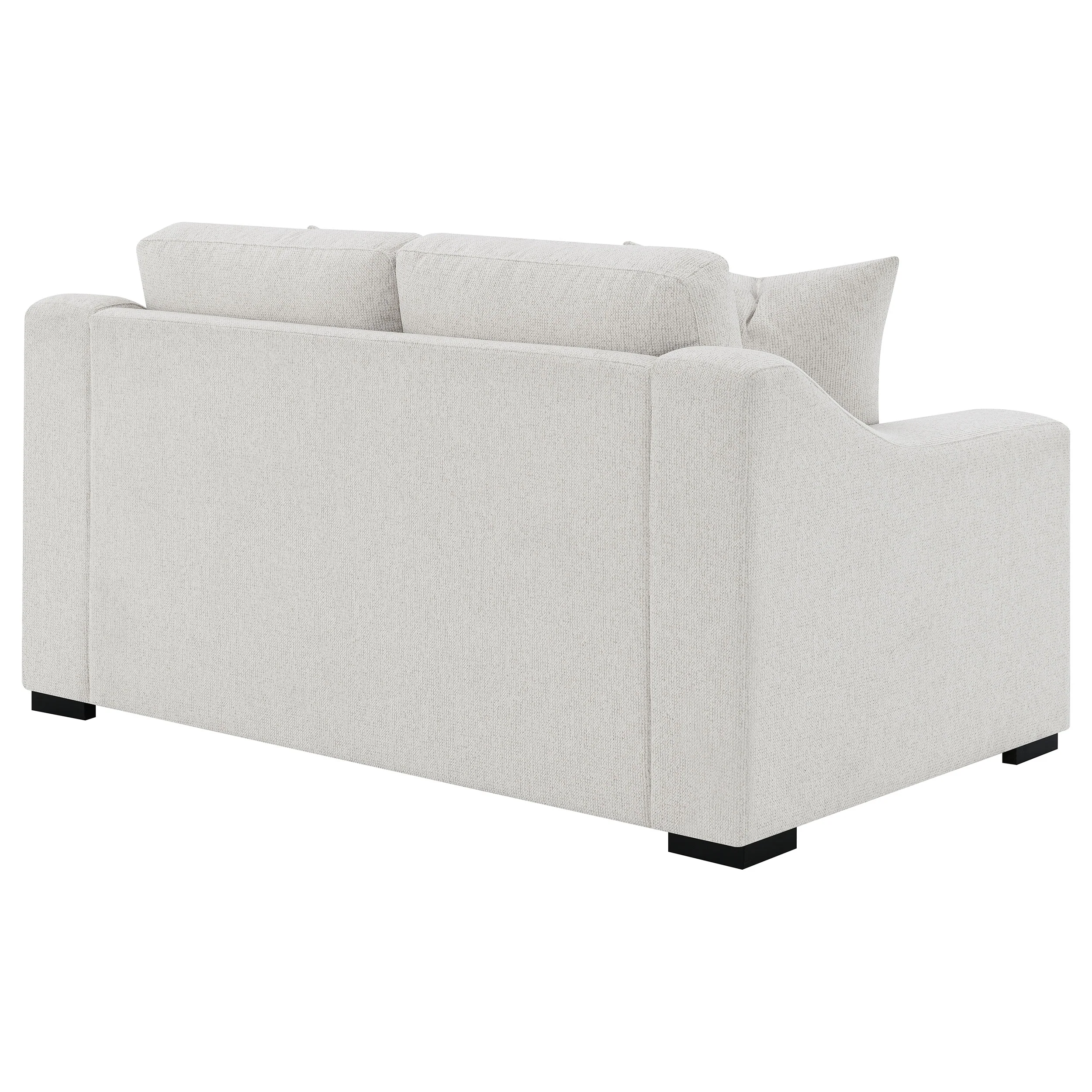 Ashlyn  Upholstered Track Arm Sofa Set Sand