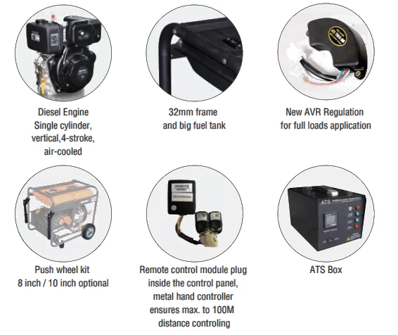DG8500LE 220v 240 volts 50 hz Diesel Generator
