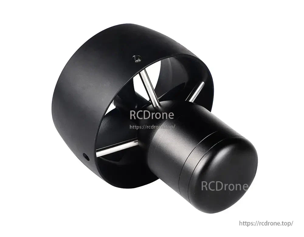 CubeMars SW12 Underwater Thruster 48V 520W ≥12kgf Thrust, 0-30M Depth, Aluminum Alloy, Custom Drag Cone