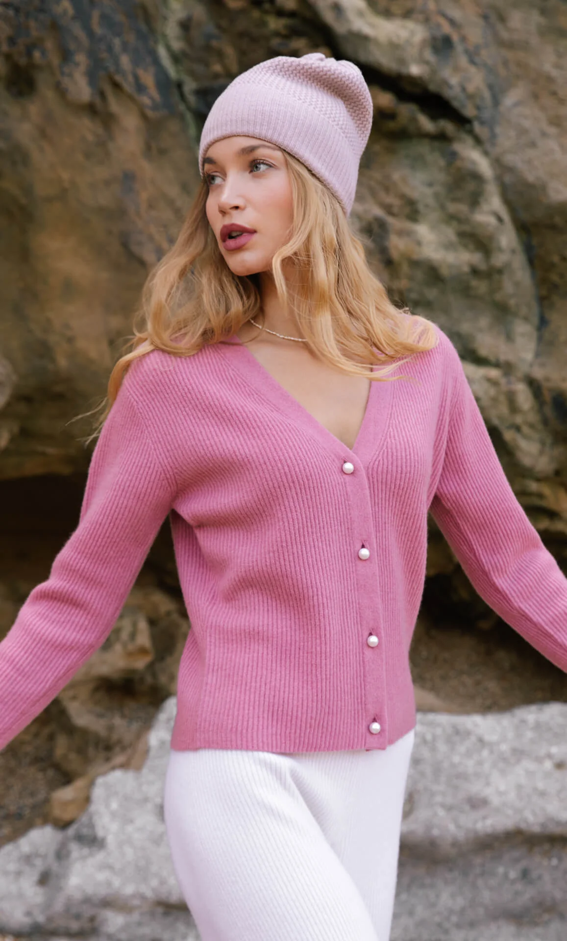 Wave Cashmere Beanie