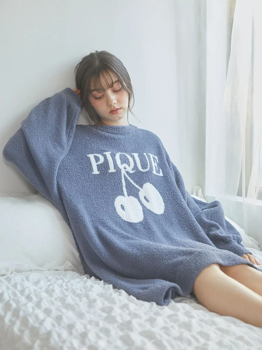 Baby Moco Cherry Jacquard Sweater Dress