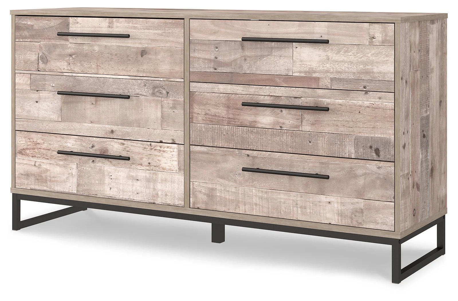 Neilsville - Six Drawer Dresser - Vinyl-Wrapped - Whitewash