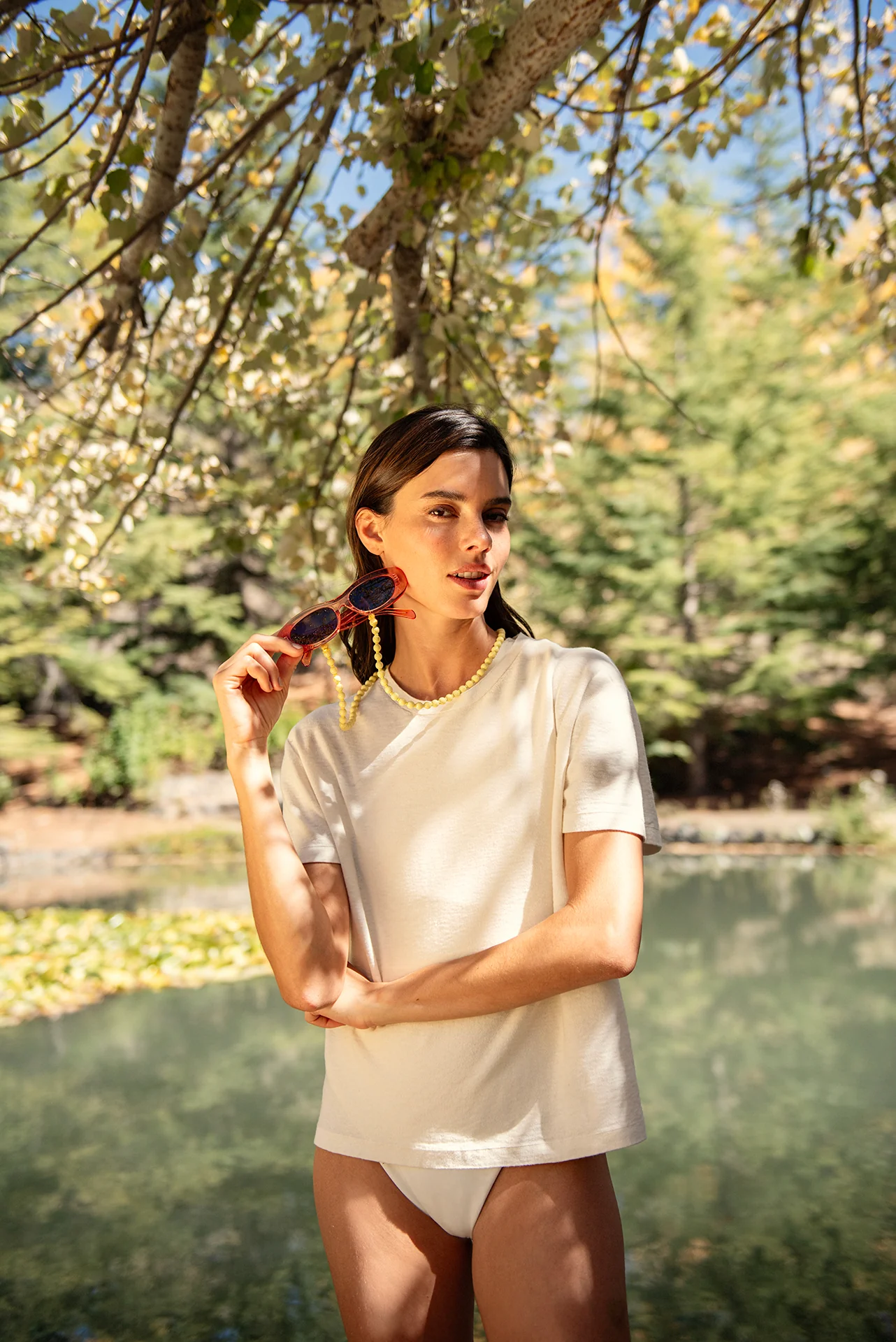 The Linen Tee - Ivory