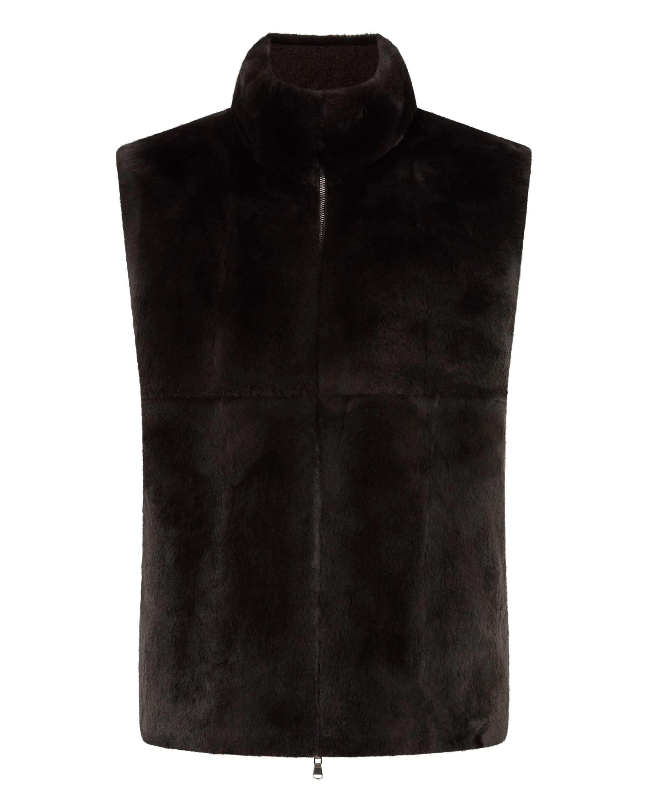 Men's Vermont Fur Lined Gilet Chocolate Brown