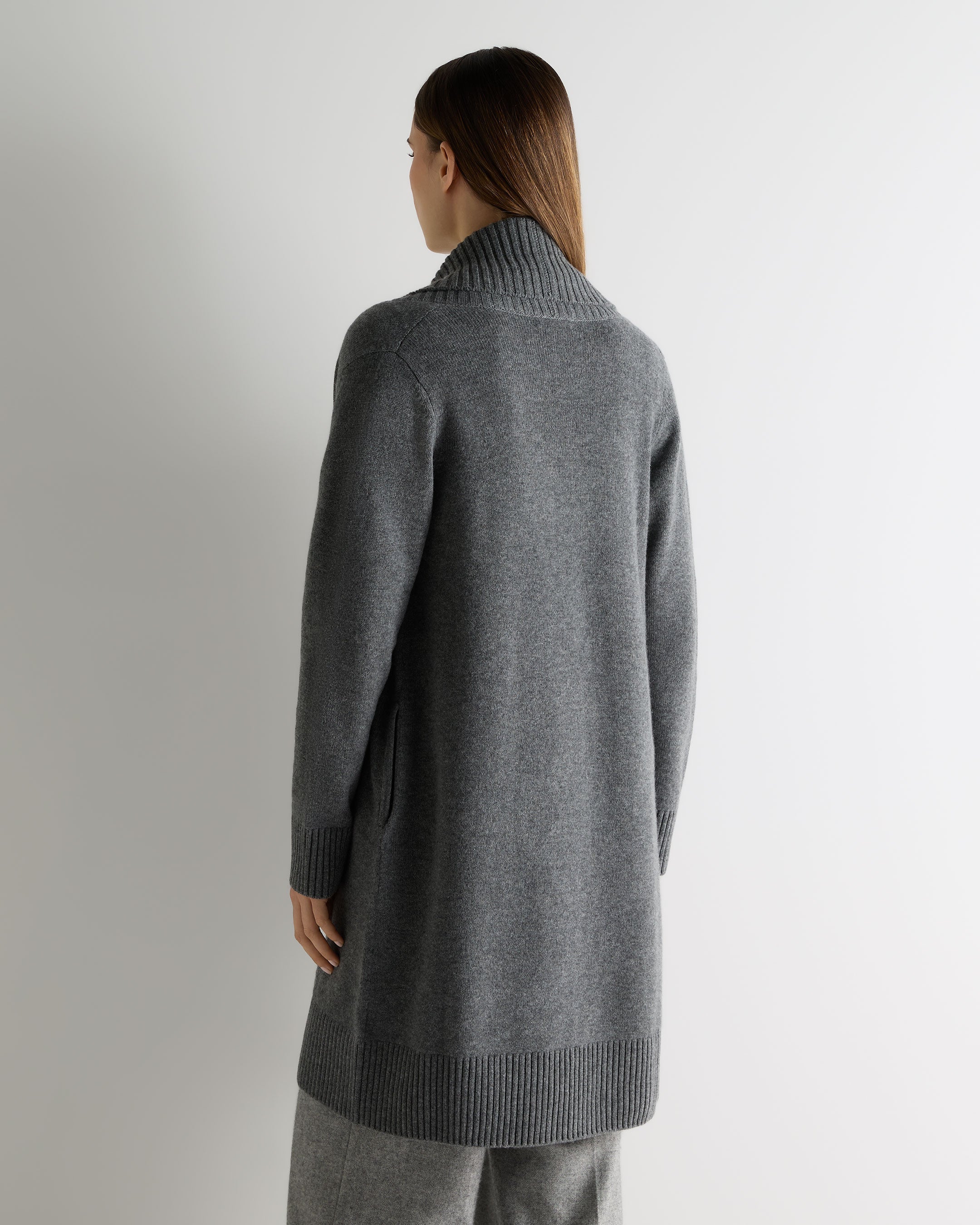 Women's Abbey Cashmere Cardigan Elephant Grey