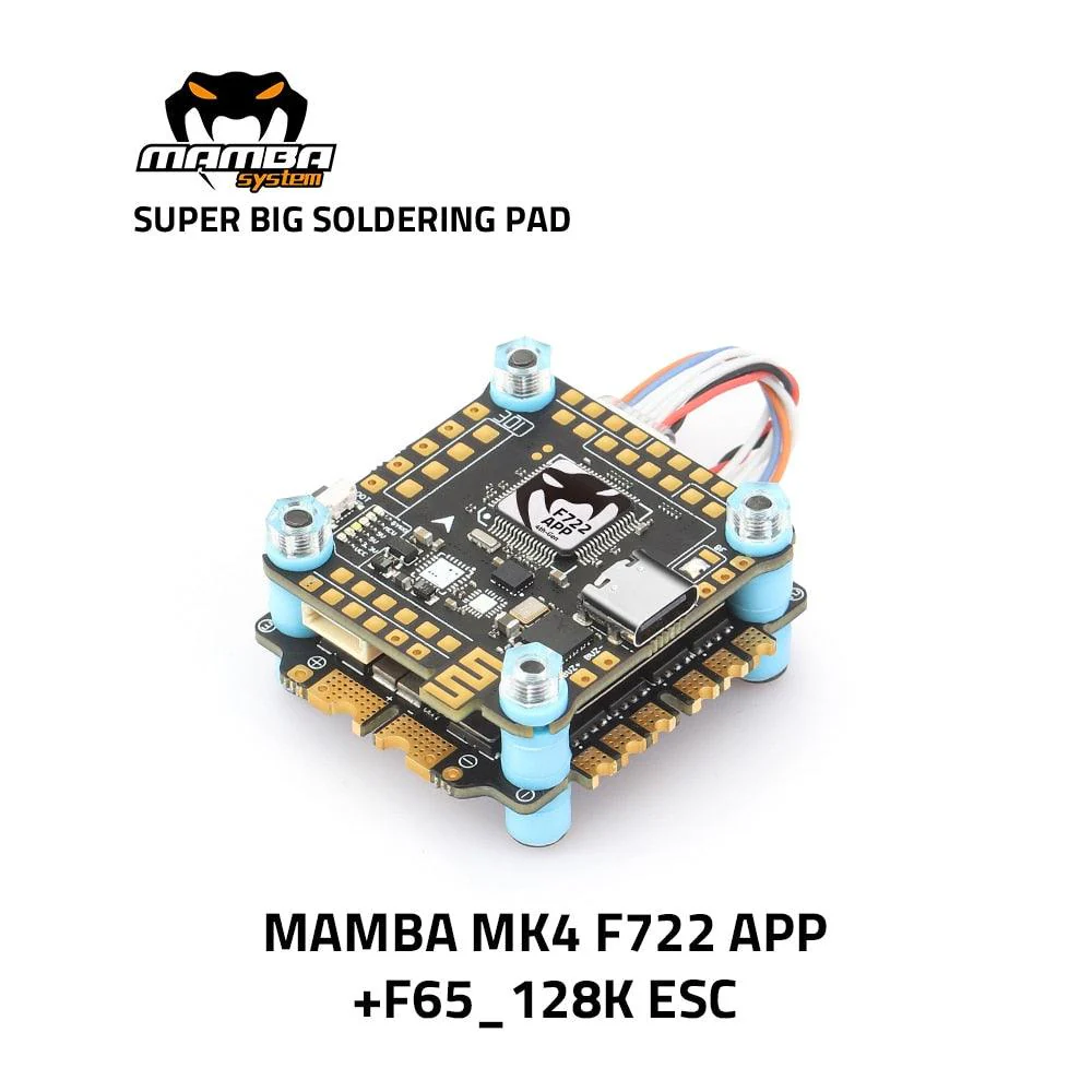 Diatone MAMBA F722 APP MK4 WIFI/DJI Flight Controller Stack - F7 45A/55A/65A 128K BLHeli32 ESC 6S 4in1 Dshot1200 Brushless ESC