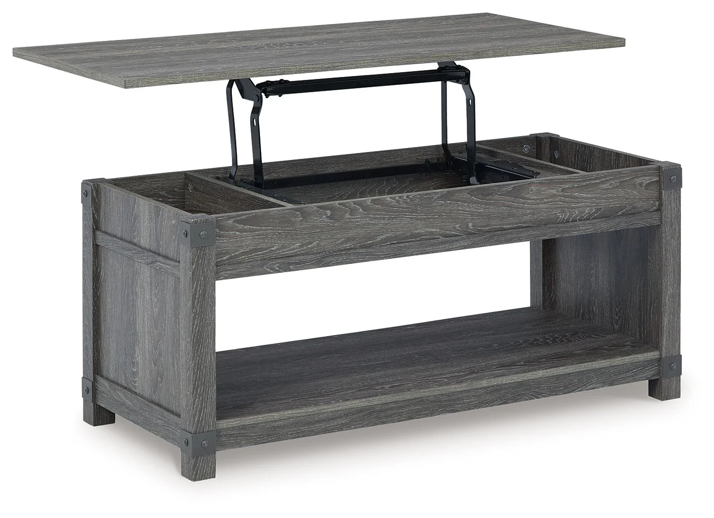 Freedan - Rect Lift Top Cocktail Table - Grayish Brown