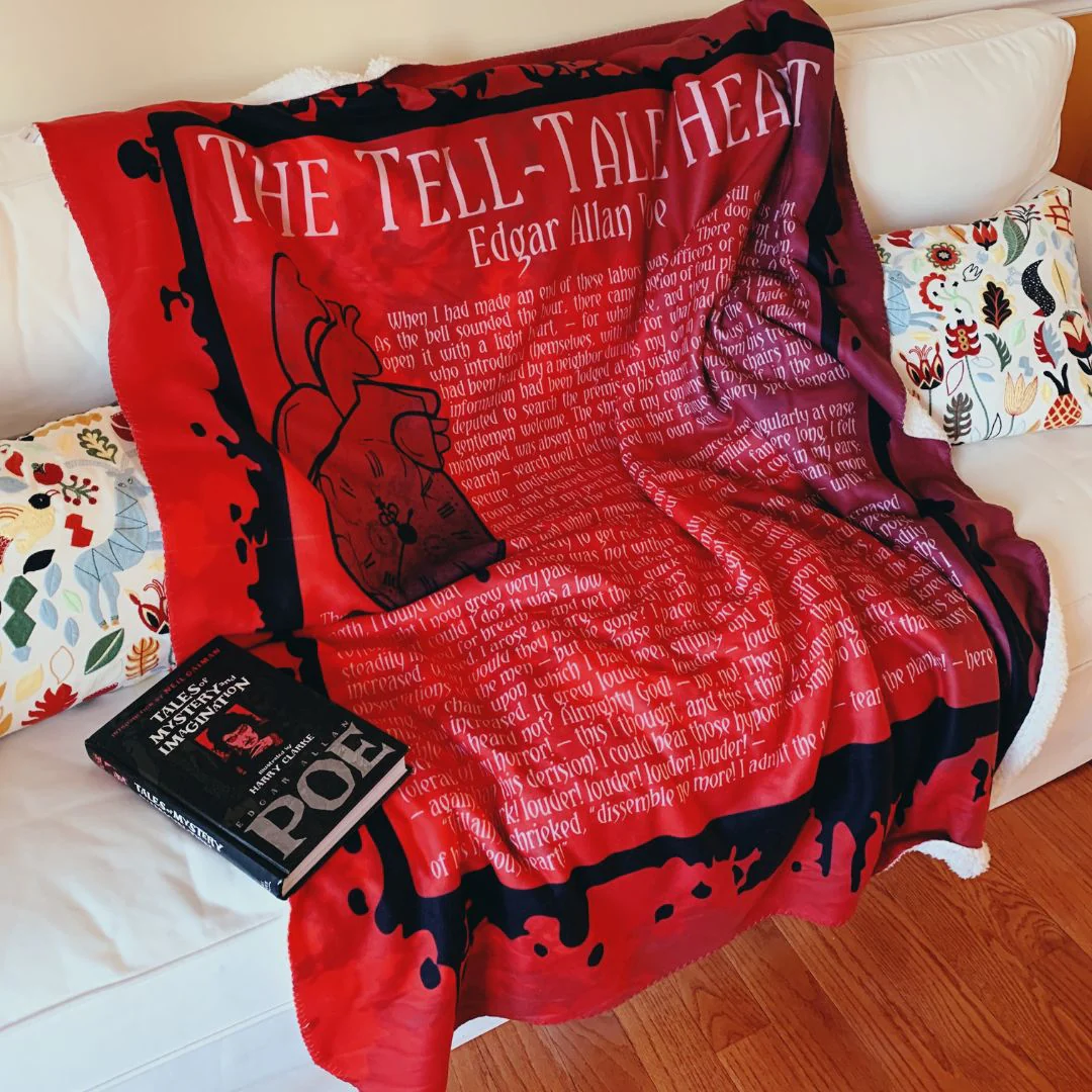 The Tell-Tale Heart Sherpa Fleece Book Blanket